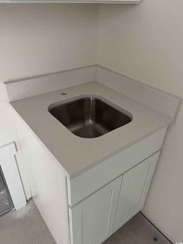 interior details with white cabinets