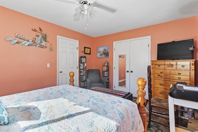 bedroom with ceiling fan