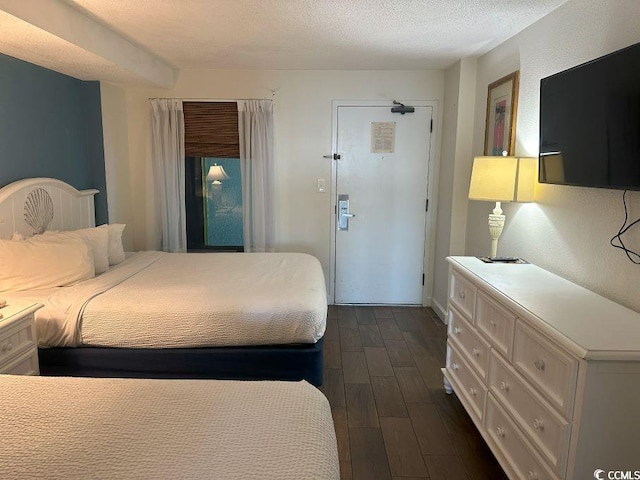 bedroom with a textured ceiling