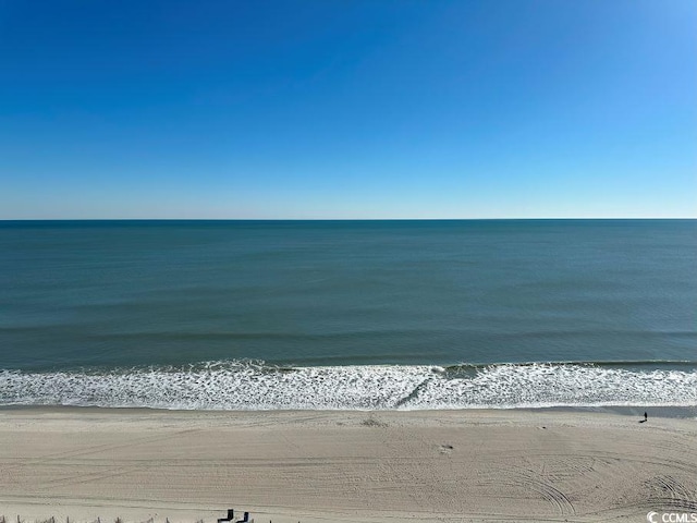 view of water feature featuring a view of the beach