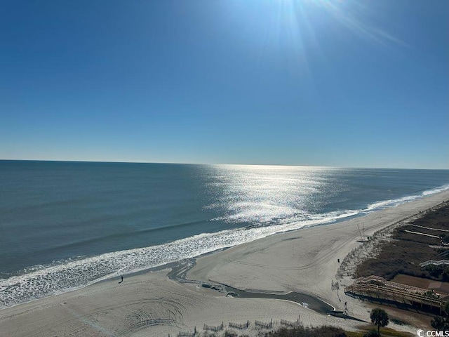 water view with a view of the beach