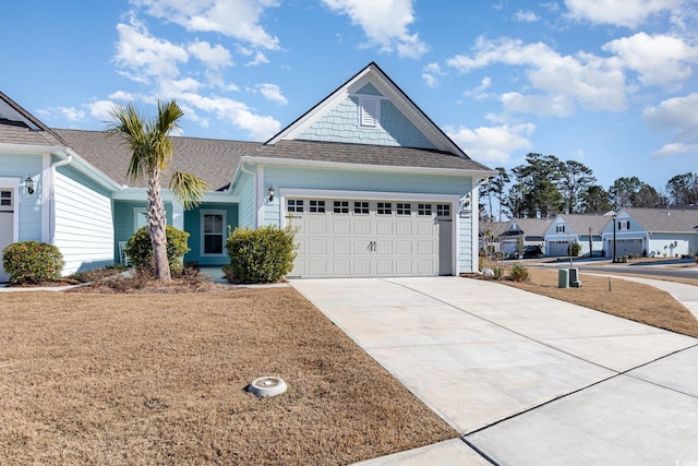 view of front facade with a garage