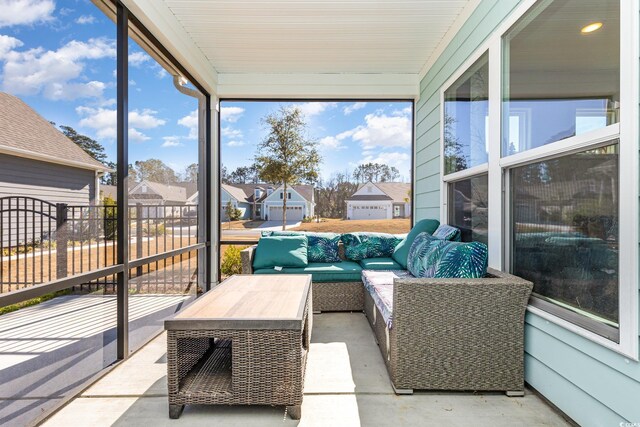 sunroom featuring a wealth of natural light