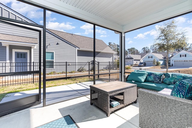 view of sunroom