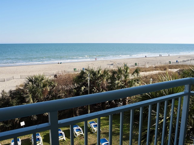 property view of water with a view of the beach