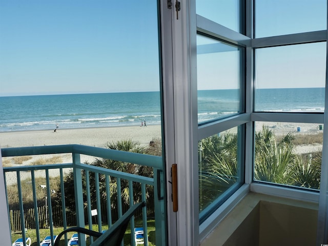 water view with a beach view