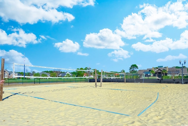 view of property's community featuring volleyball court