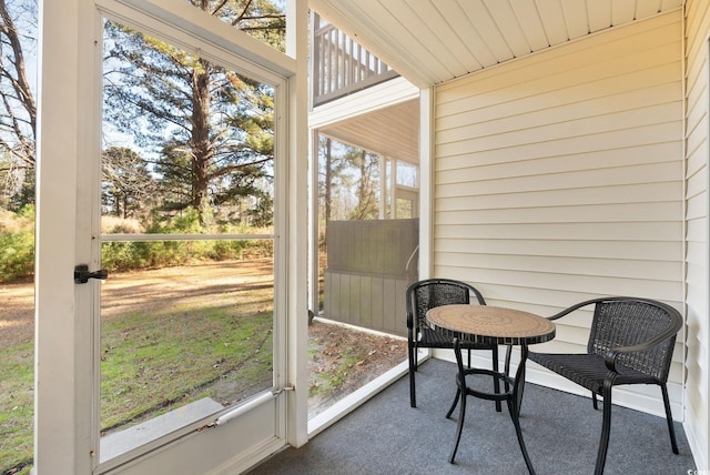 view of sunroom