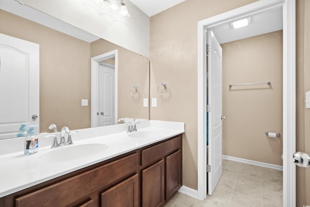 bathroom with vanity