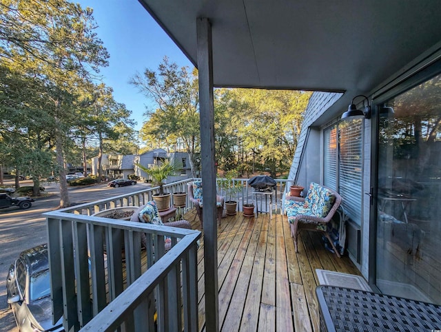 view of wooden terrace