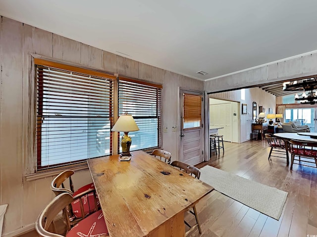 dining room featuring light hardwood / wood-style floors