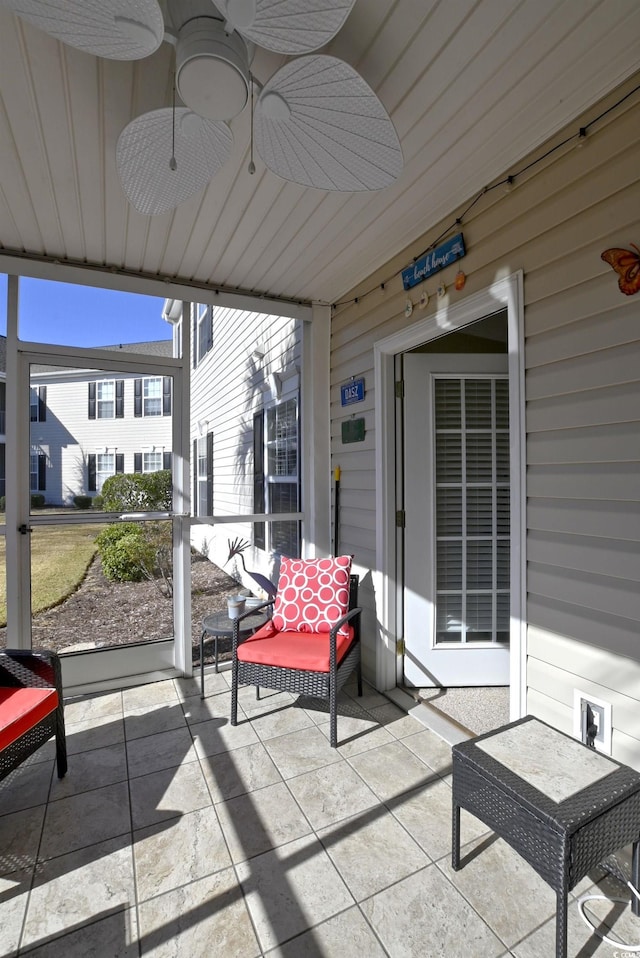 view of sunroom