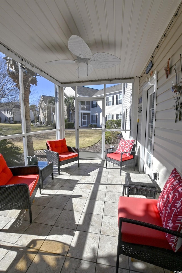 view of sunroom