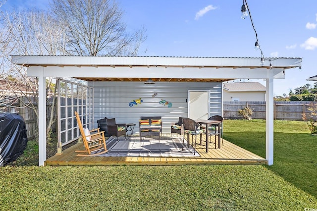 view of patio / terrace featuring a deck