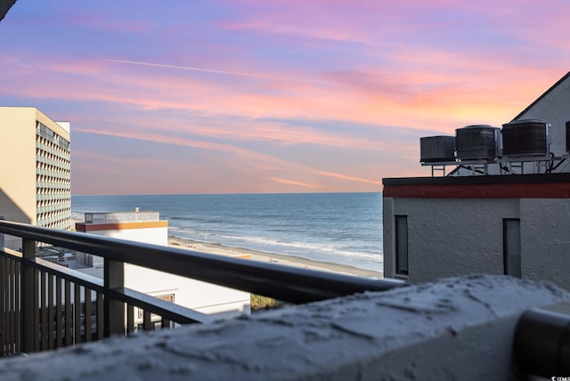 water view featuring a beach view