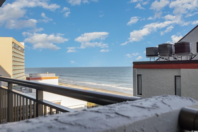 water view featuring a beach view