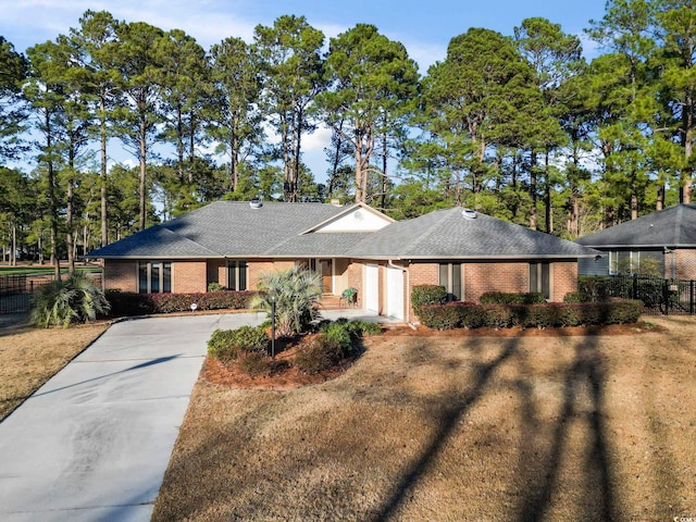 ranch-style house with a garage