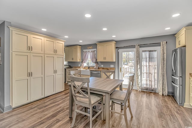 interior space featuring light hardwood / wood-style flooring