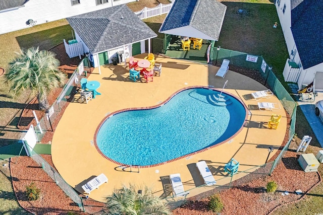 view of pool with a patio