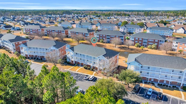 aerial view with a residential view