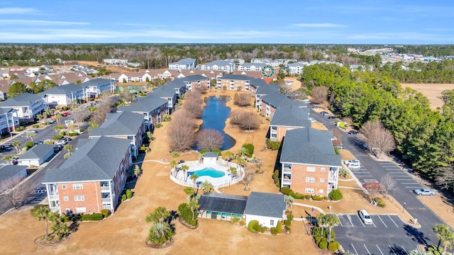 aerial view with a residential view