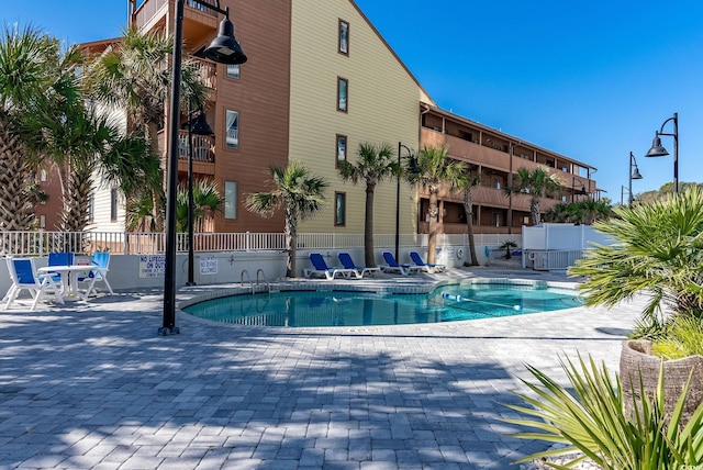 view of pool with a patio area