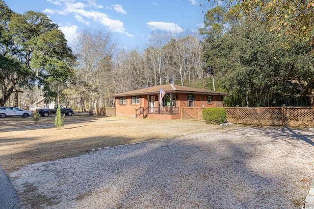 view of front of property with covered porch