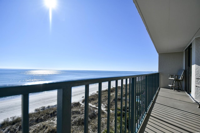 3601 S Ocean Blvd Unit 7-E, North Myrtle Beach, SC 29582 - balcony featuring view of water and beach