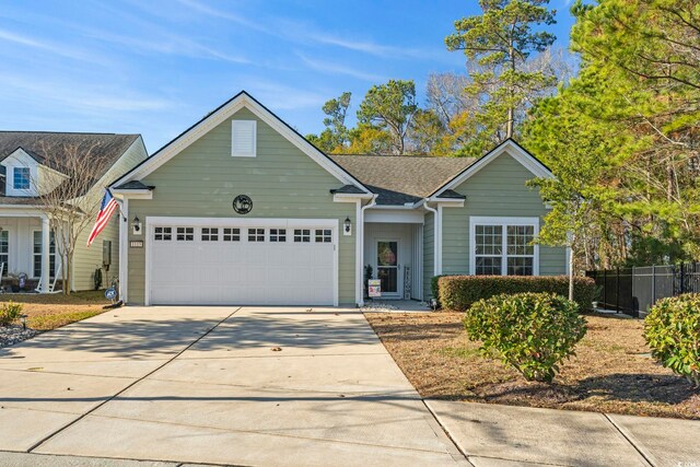 view of front of house featuring a garage