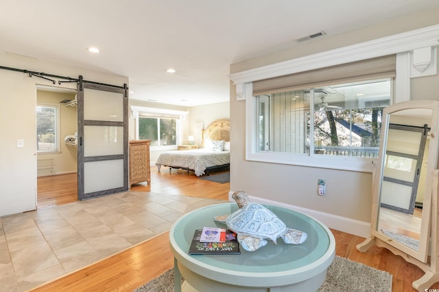 bathroom featuring hardwood / wood-style floors