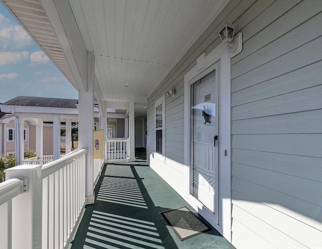 balcony with covered porch