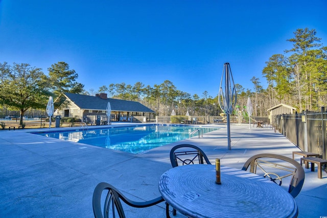 view of pool with a patio