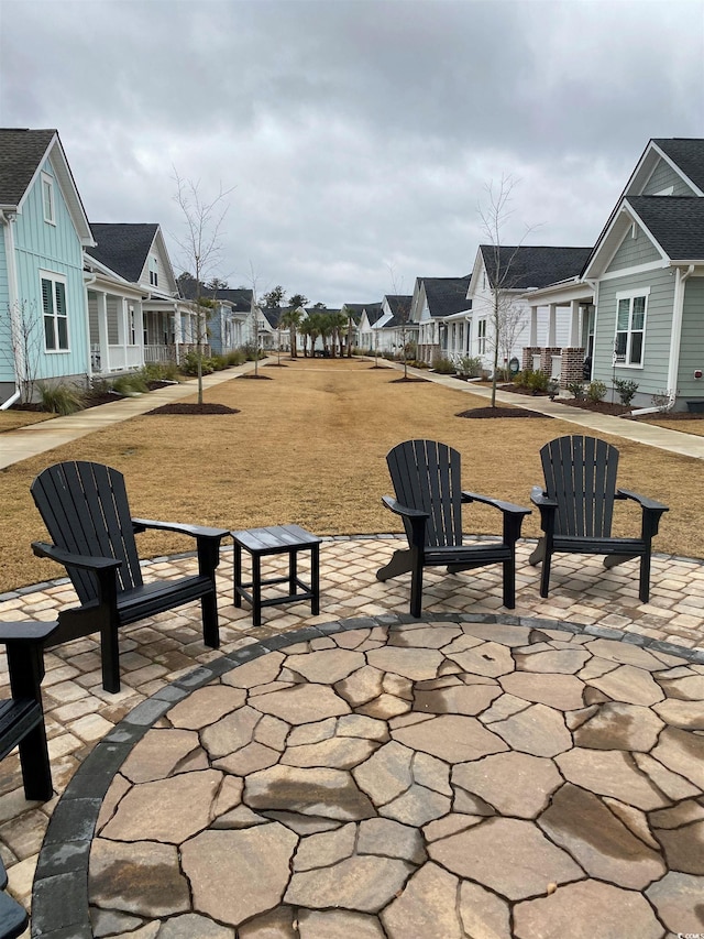 view of community featuring a patio area