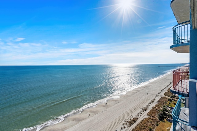 water view featuring a view of the beach