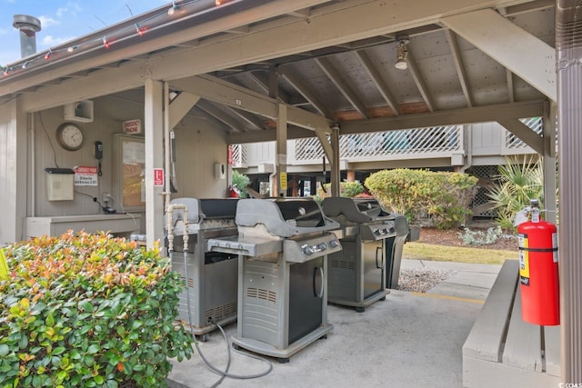 view of patio / terrace with a gazebo and area for grilling