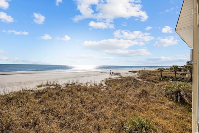 property view of water with a view of the beach