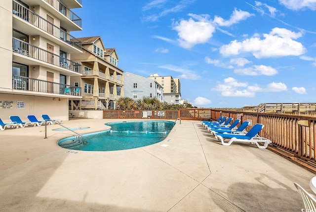 view of pool with a patio