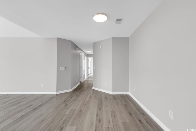 empty room featuring light hardwood / wood-style floors