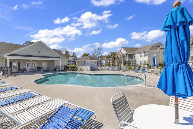 view of pool featuring a patio area