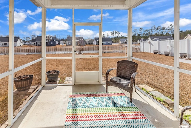 view of sunroom