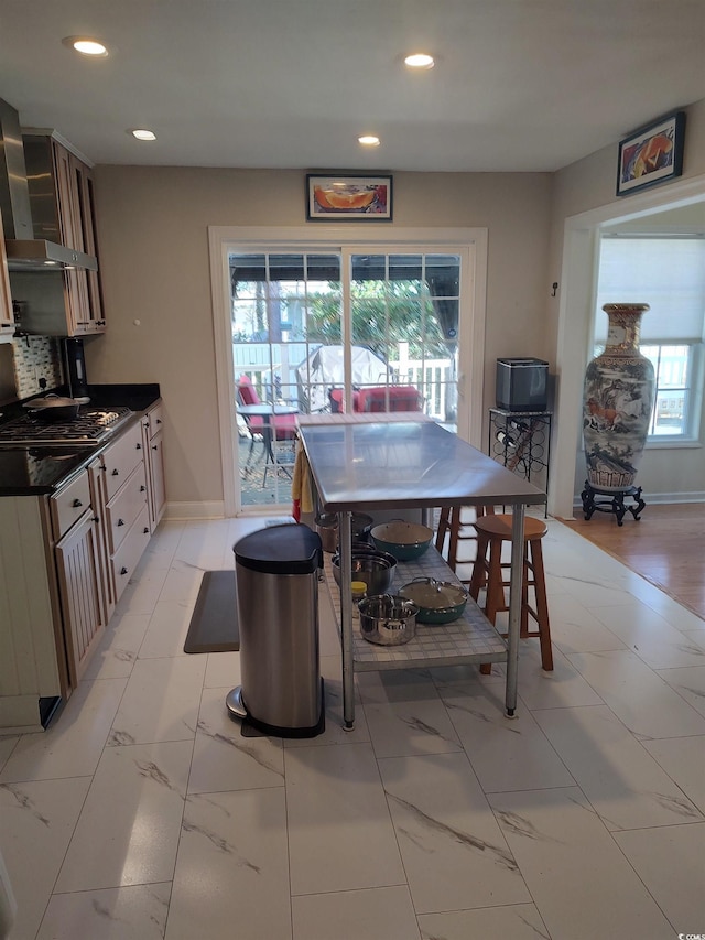 dining space with plenty of natural light