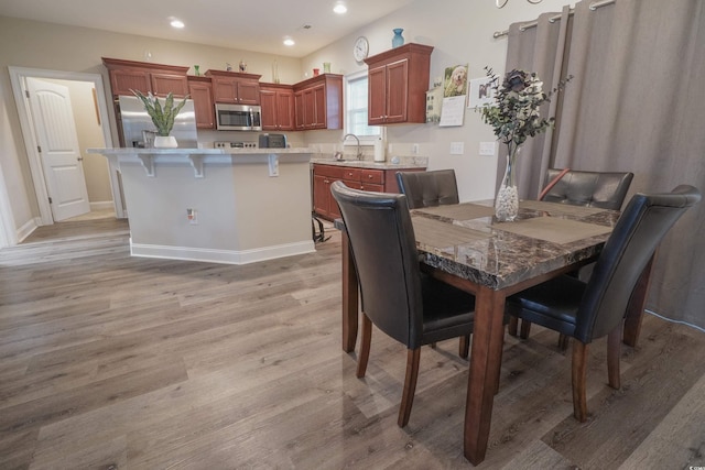 141 Baylee Cir, Galivants Ferry, SC 29544 - dining room featuring light wood-style flooring, recessed lighting, and baseboards