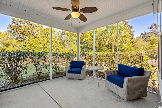 3716 Mackevans Ct, Myrtle Beach, SC 29579 - sunroom / solarium featuring ceiling fan and plenty of natural light