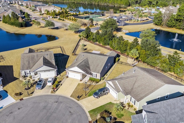 3716 Mackevans Ct, Myrtle Beach, SC 29579 - aerial perspective of suburban area featuring a nearby body of water