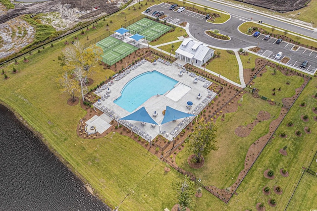 3716 Mackevans Ct, Myrtle Beach, SC 29579 - aerial view of a pool area