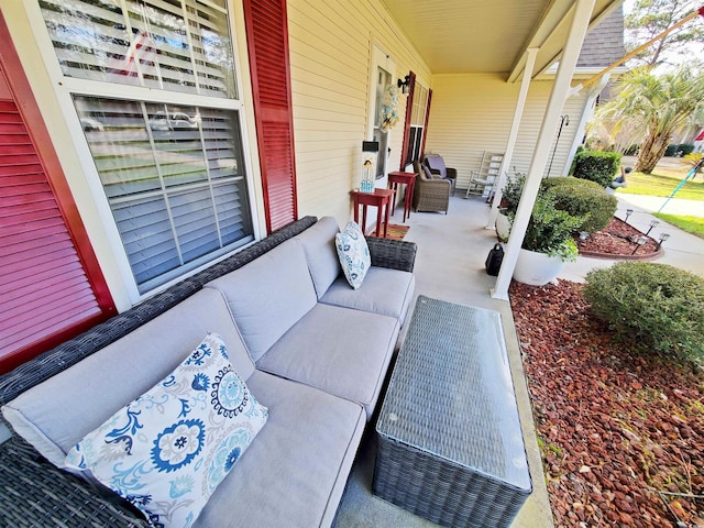 view of patio with covered porch