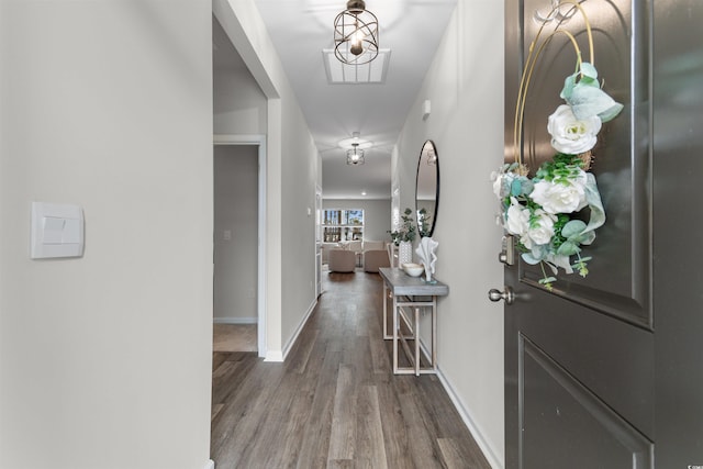 entrance foyer featuring hardwood / wood-style floors