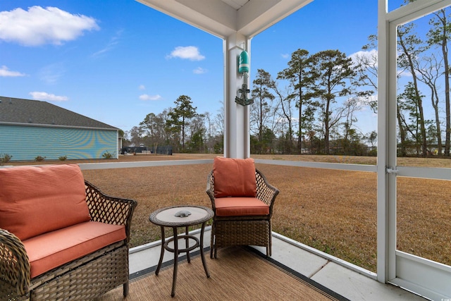 view of sunroom