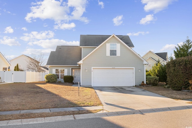 view of property featuring a garage