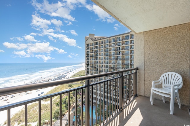 4800 S Ocean Blvd Unit 1007, North Myrtle Beach, SC 29582 - balcony with view of water and beach